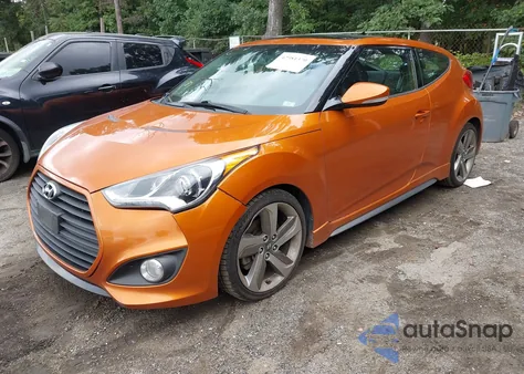 2013 Hyundai Veloster Turbo W/Black из США, поврежденный, VIN KMHTC6AE1DU111474